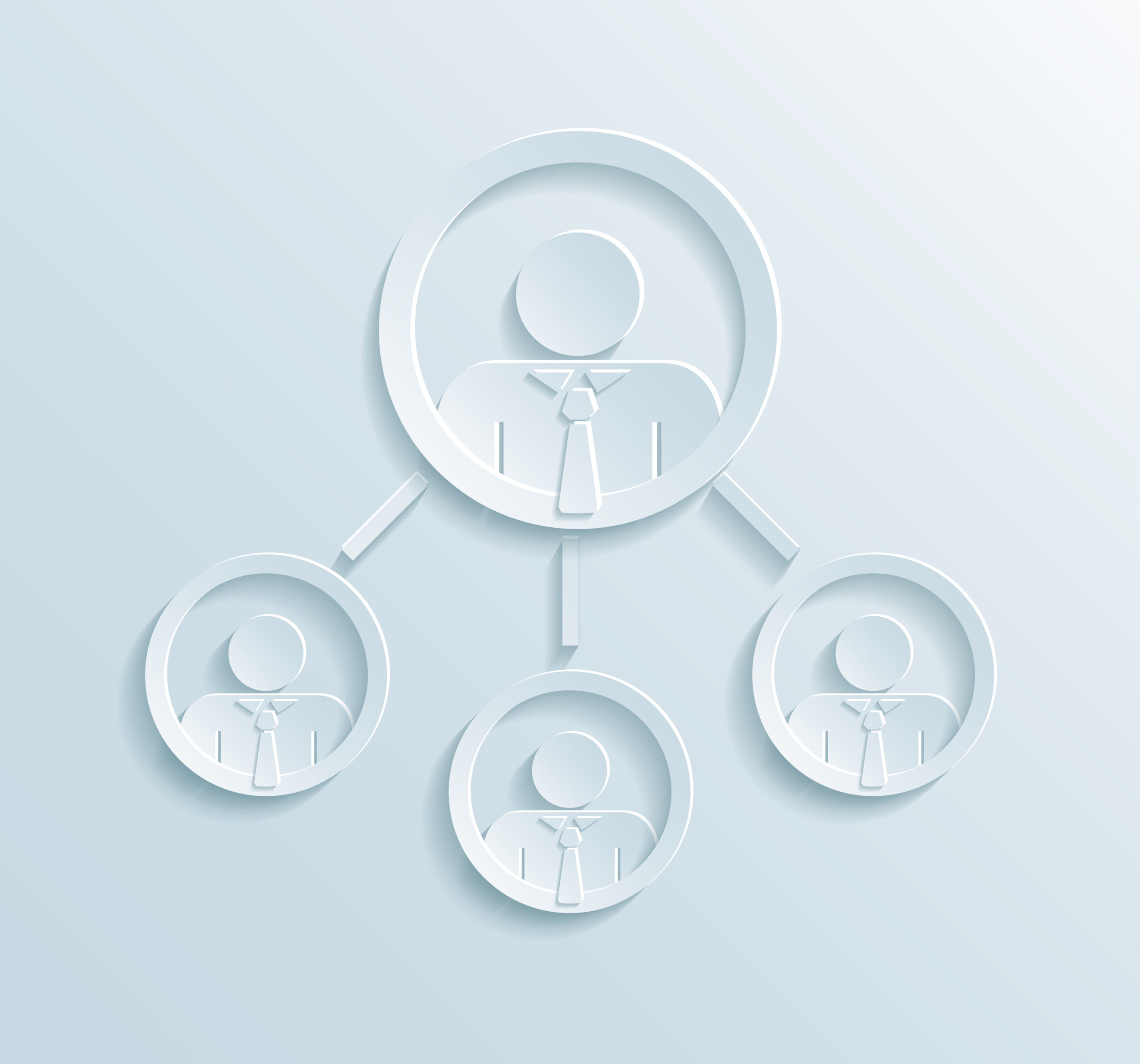 Business management structure infographics